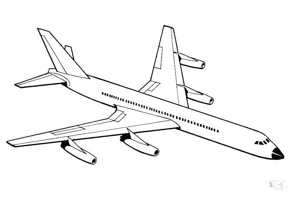 Coloring A passenger plane. Category The planes. Tags:  plane.