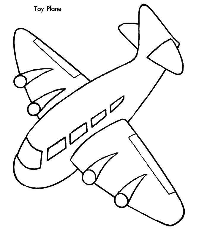 Название: Раскраска Игрушечный самолетик. Категория: Самолеты. Теги: самолетик, игрушка.