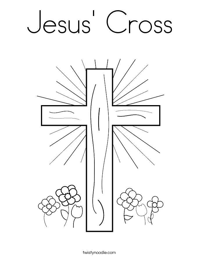 Coloring Jesus Christos. Category coloring pages cross. Tags:  cross, Jesus.