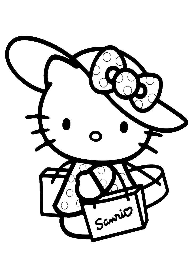 Coloring Kitty bags. Category kitty . Tags:  Kitty .