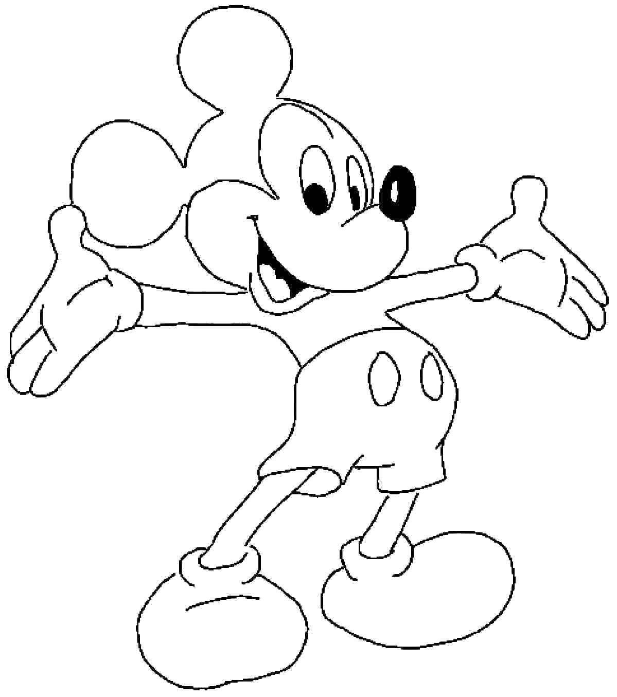 Coloring Mickey mouse. Category Disney cartoons. Tags:  Cartoon character, Mickey mouse.