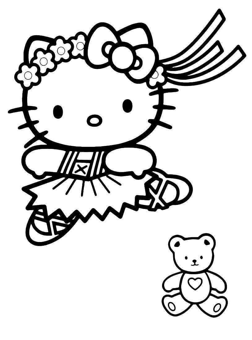 Coloring Kitty ballerina. Category kitty . Tags:  Kitty .