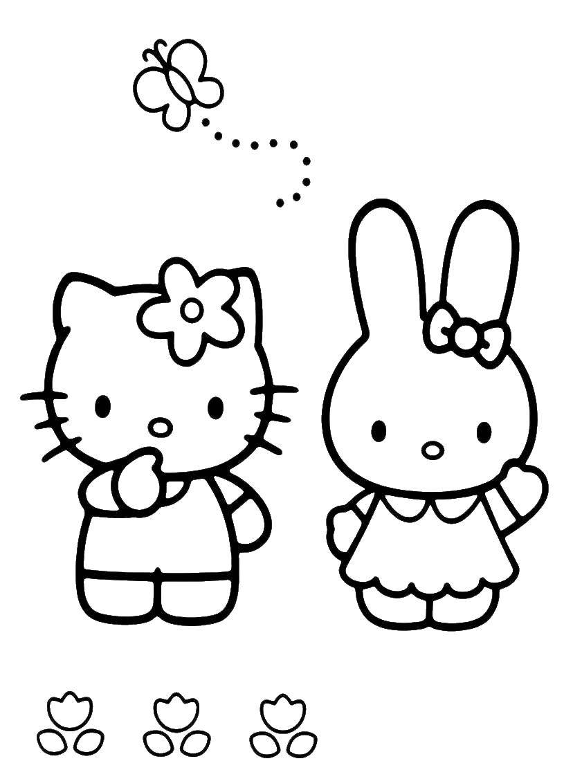 Coloring Kitty with a friend. Category kitty . Tags:  Kitty .