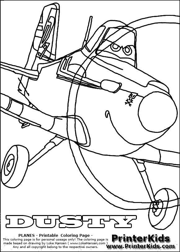 Coloring Airplane, dasti. Category The planes. Tags:  the plane, dusty.