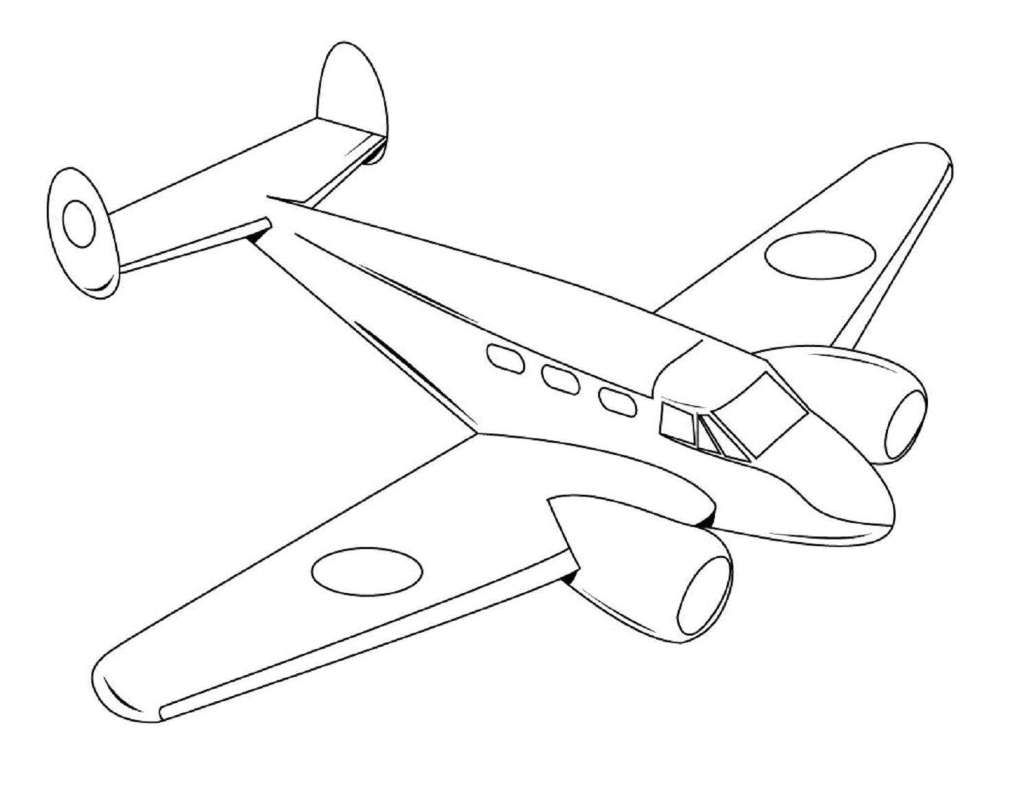 Coloring Airplane. Category The planes. Tags:  Plane.