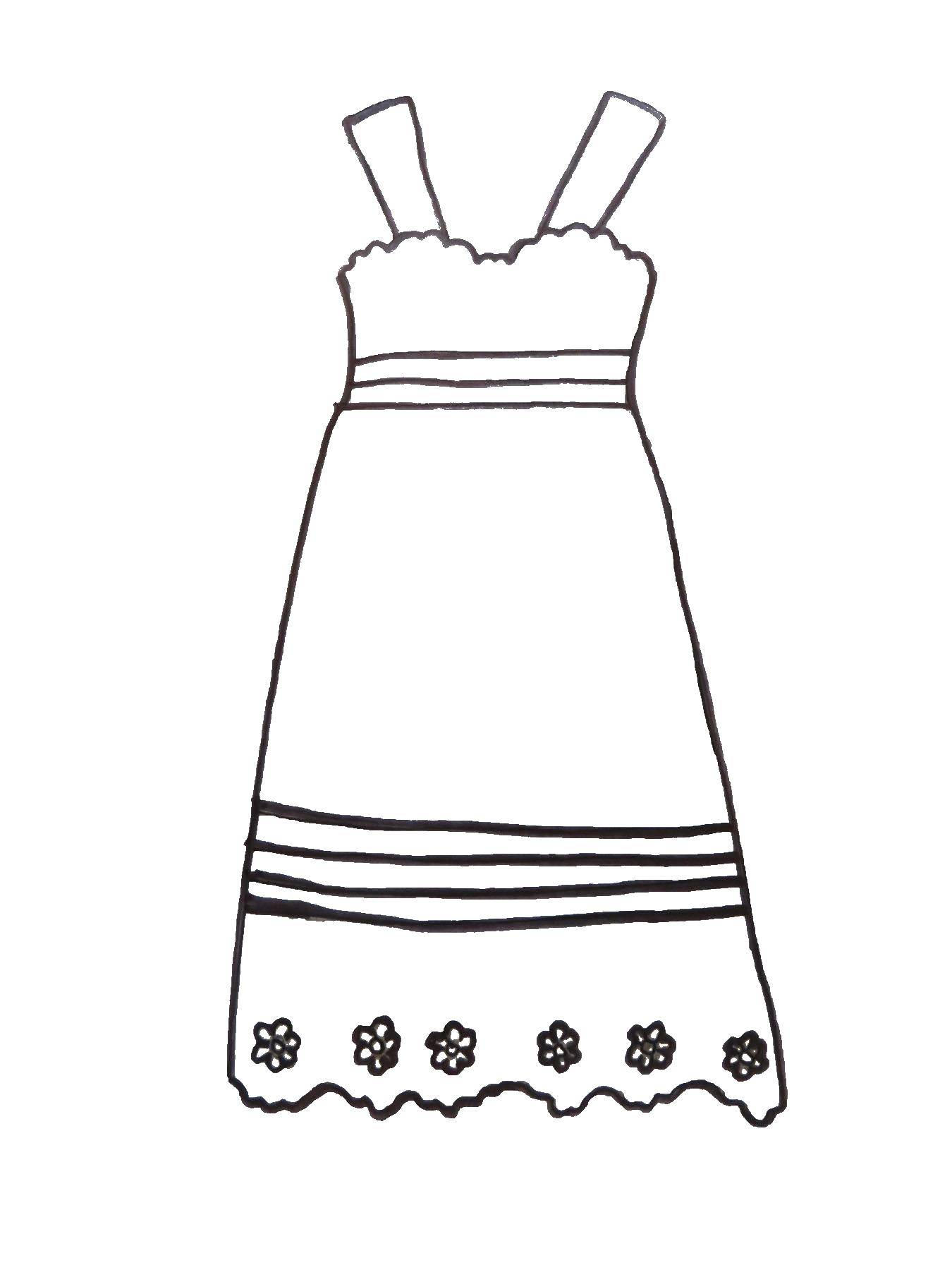 Coloring Summer dress. Category Dress. Tags:  Clothing, dress.