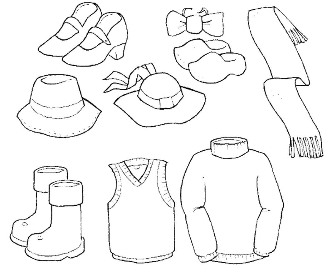 Coloring Clothing. Category Clothing. Tags:  Clothes, winter, summer.