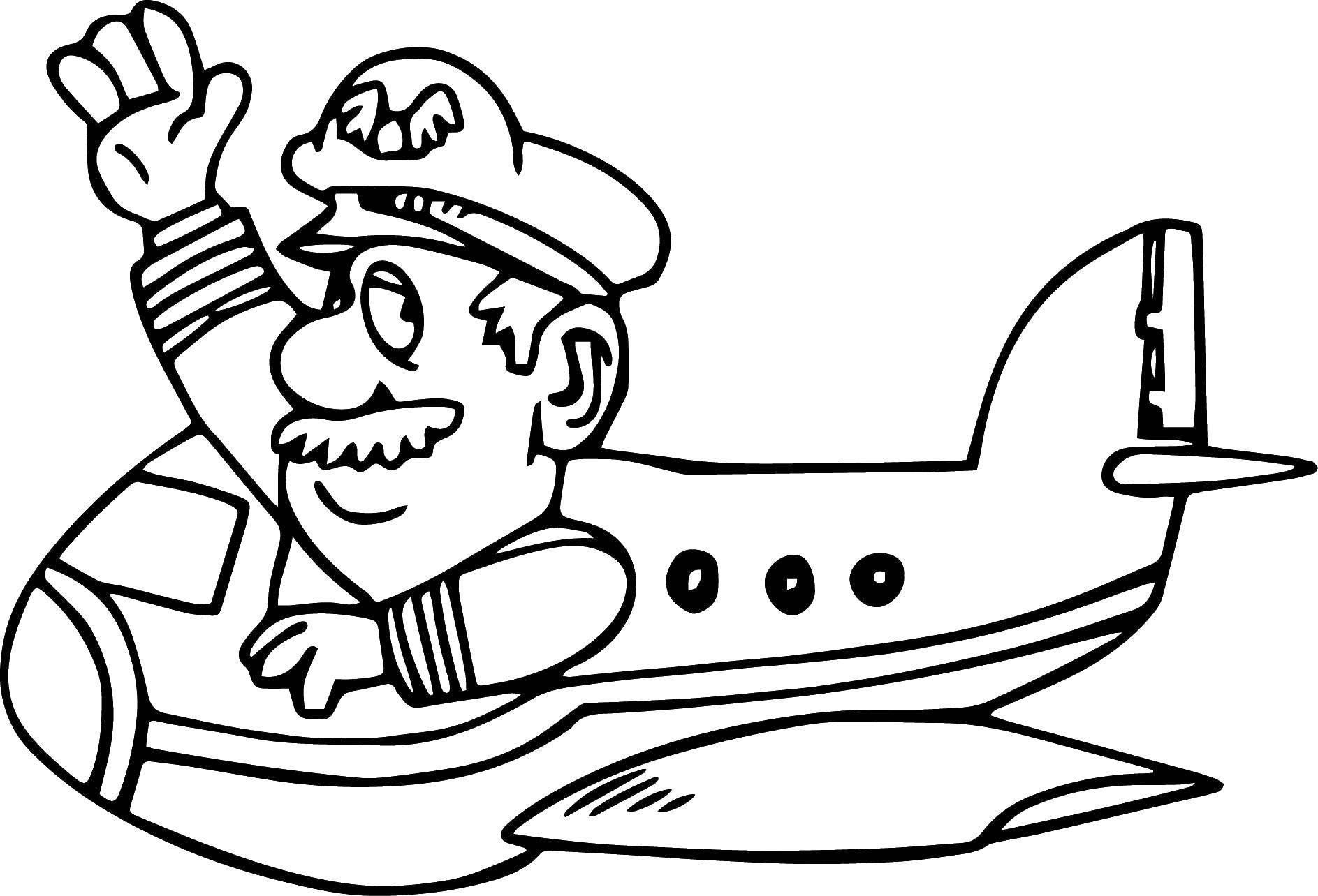 Coloring The pilot in the plane. Category The planes. Tags:  Plane.