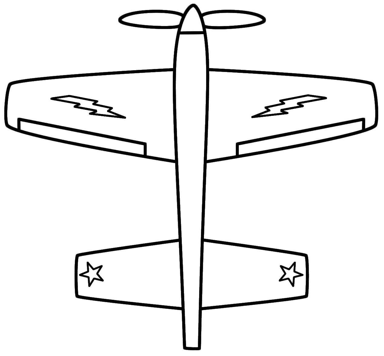 Coloring Military aircraft. Category The planes. Tags:  Plane.