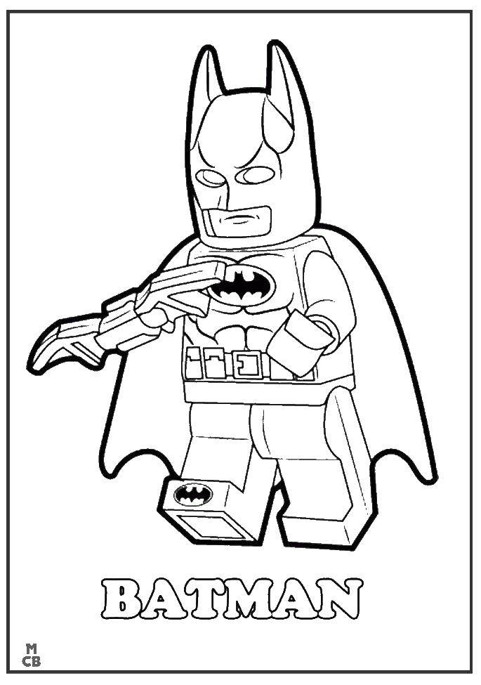Раскраска - Лего Фильм: Бэтмен - Супергерой Бэтмен | MirChild