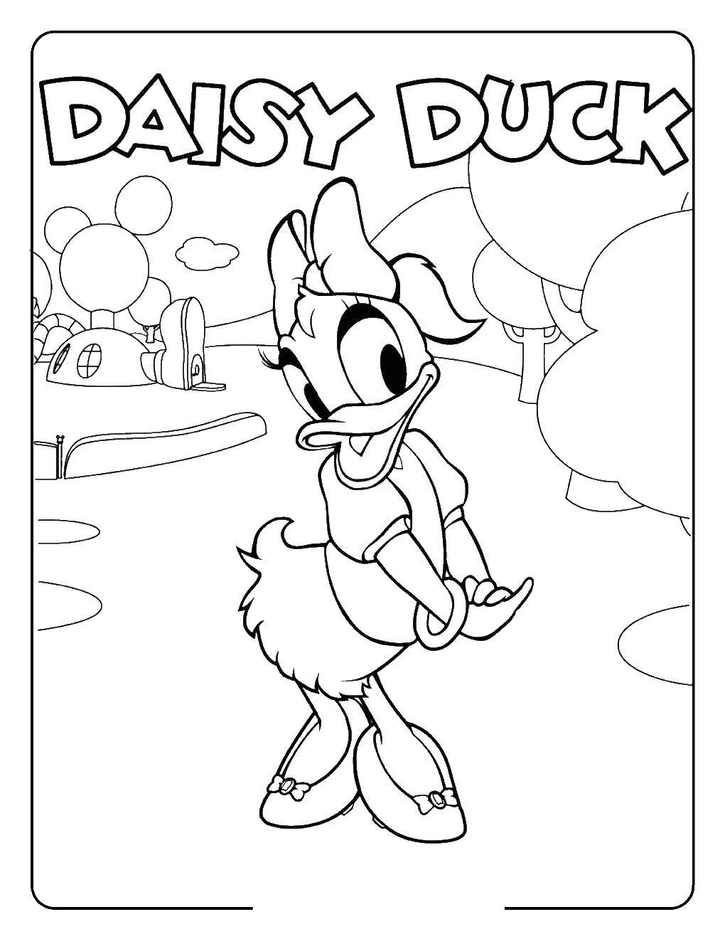 Coloring Daisy. Category Cartoon character. Tags:  Disney, Ducktales, Donald Duck.