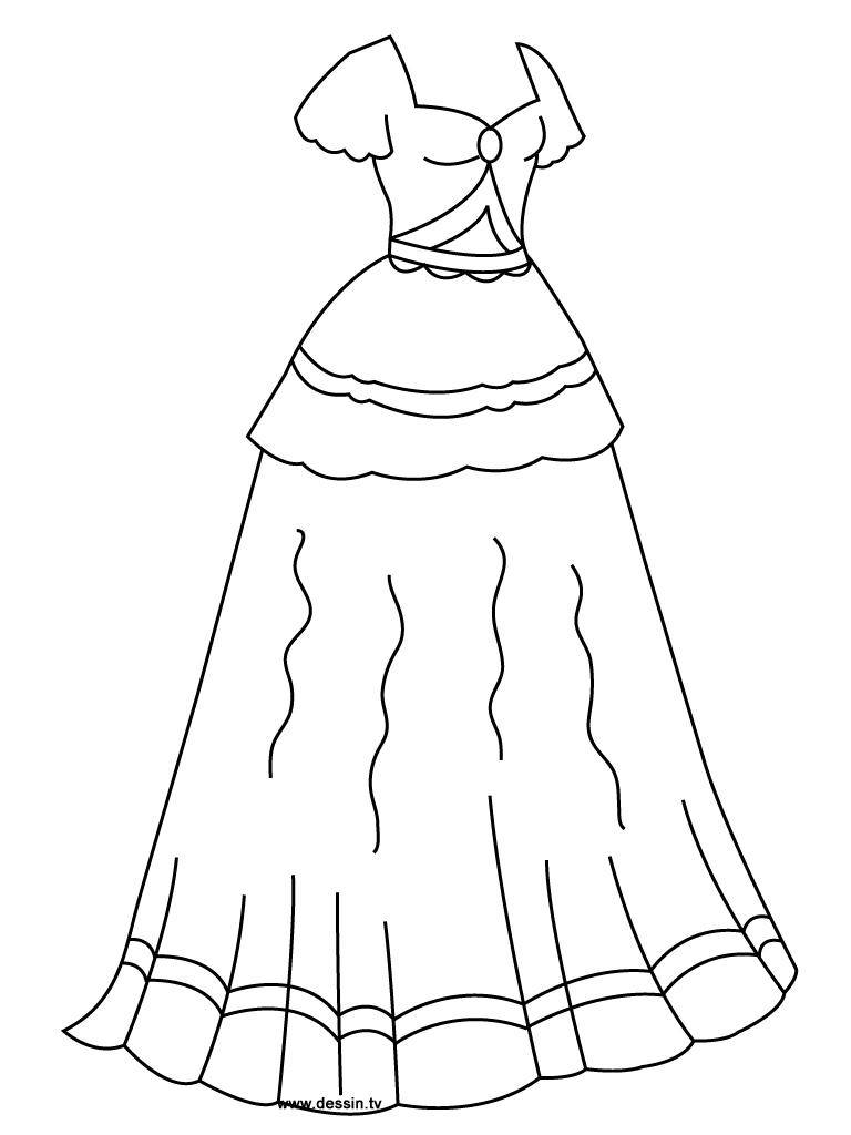 Coloring Simple dress. Category Dress. Tags:  Clothing, dress.