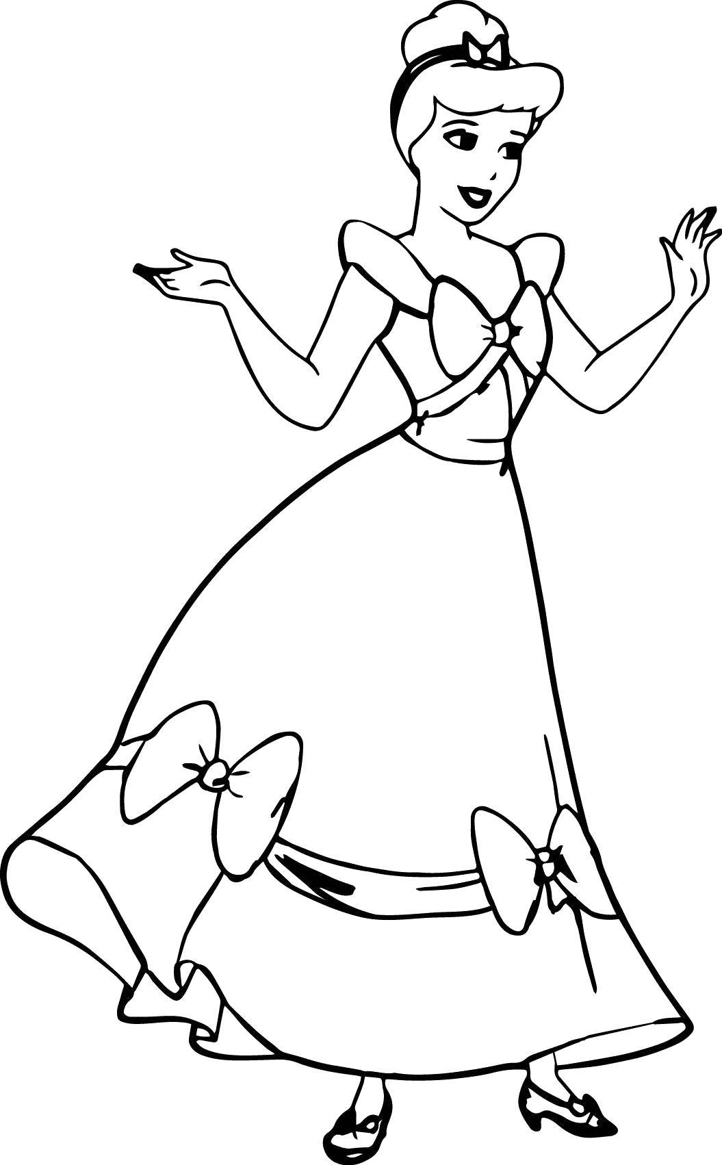 Coloring Cinderella in a beautiful dress. Category Dress. Tags:  Disney, Cinderella.