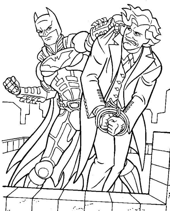 Coloring Batman vs Joker. Category Comics. Tags:  Comics, Batman.