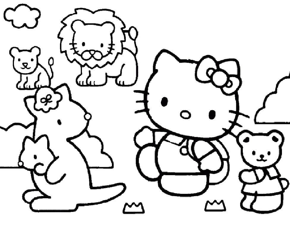 Coloring Kitty in the zoo. Category kitty . Tags:  Kitty .