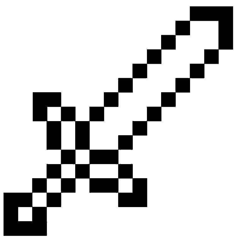 Coloring Sword from minecraft. Category The mainkrafta. Tags:  Games, Minecraft.