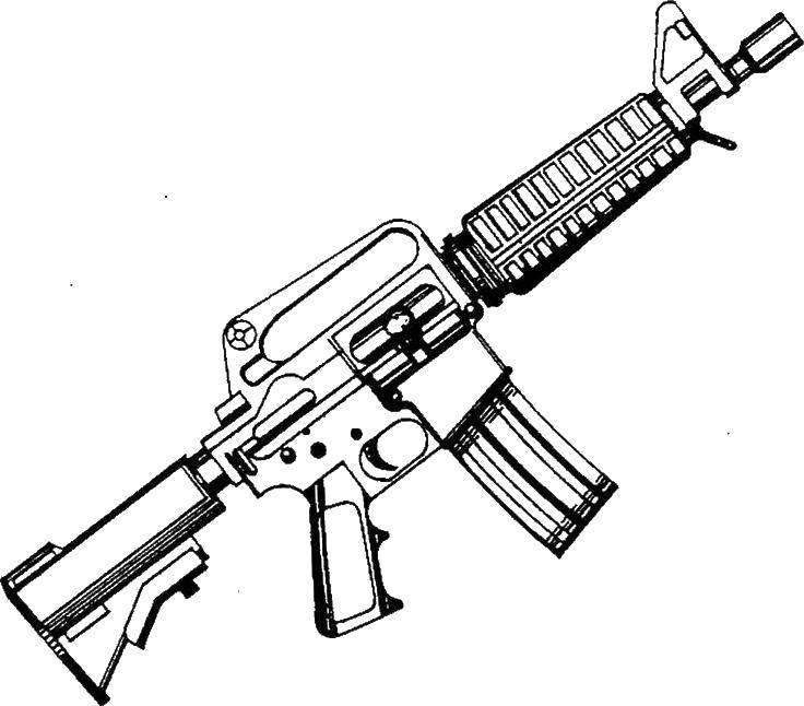 Название: Раскраска Снайперская винтовка. Категория: оружие. Теги: Оружие.