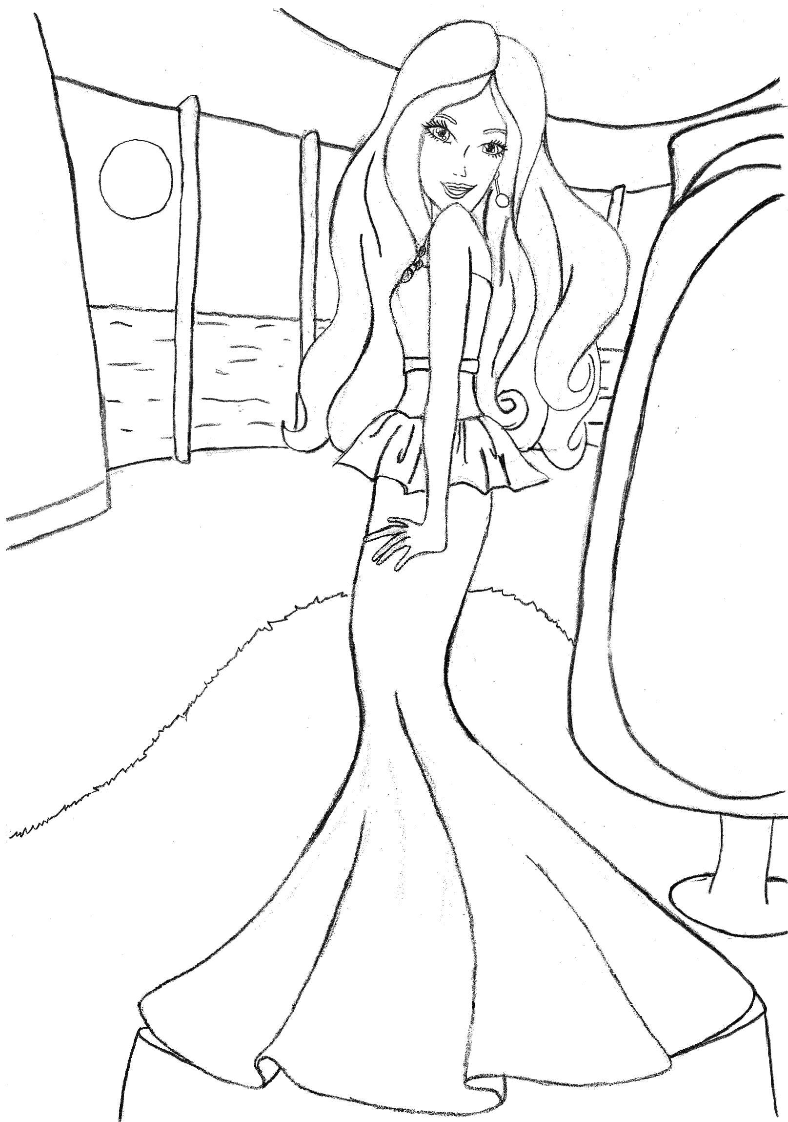 Coloring Star Barbie. Category Dress. Tags:  Clothing, dress.
