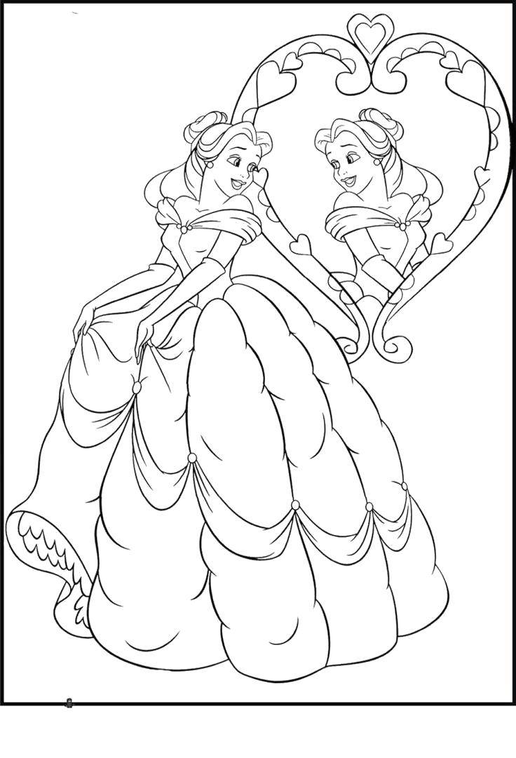 Coloring Belle. Category Disney cartoons. Tags:  Beauty and the Beast, Disney.