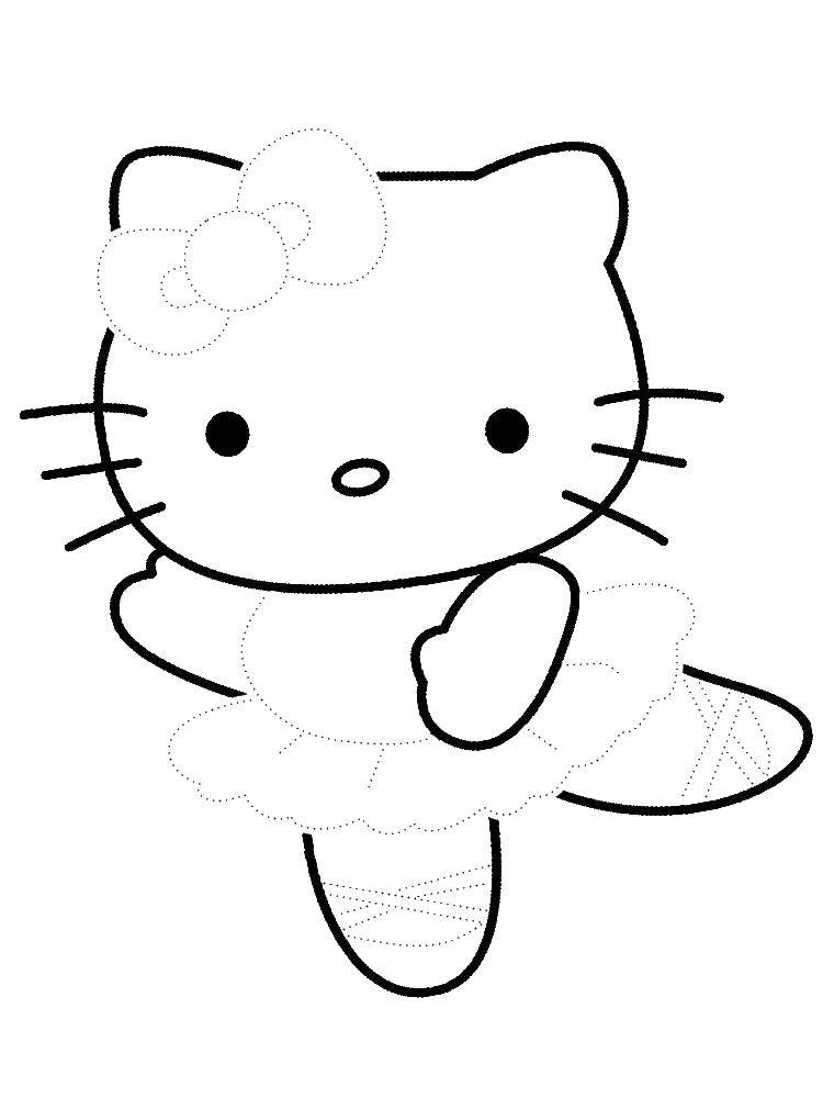 Coloring Kitty ballerina. Category kitty . Tags:  Kitty .