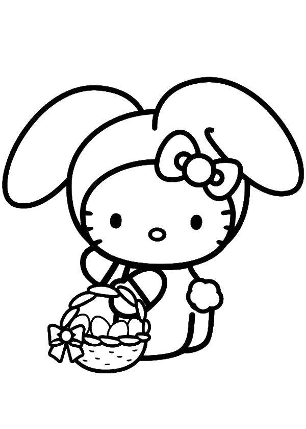 Coloring Kitty Easter Bunny. Category kitty . Tags:  Kitty .