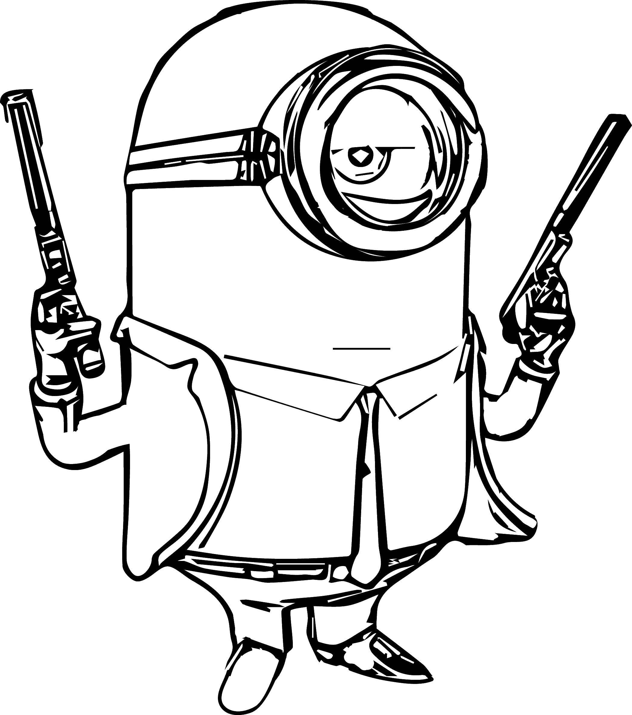 Coloring Threat minion. Category weapons. Tags:  Weapons, minion.
