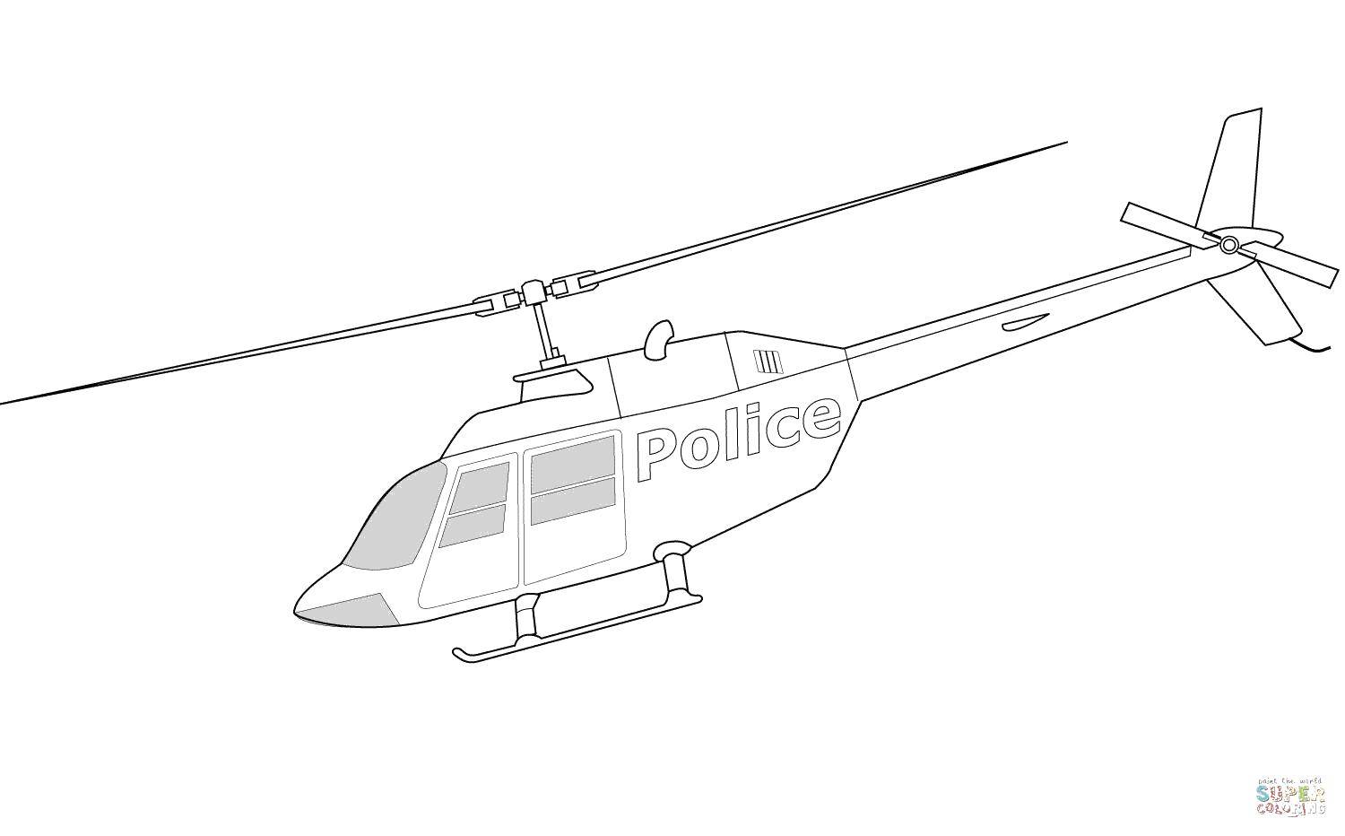 Coloring A police helicopter. Category Helicopters. Tags:  Gunship.