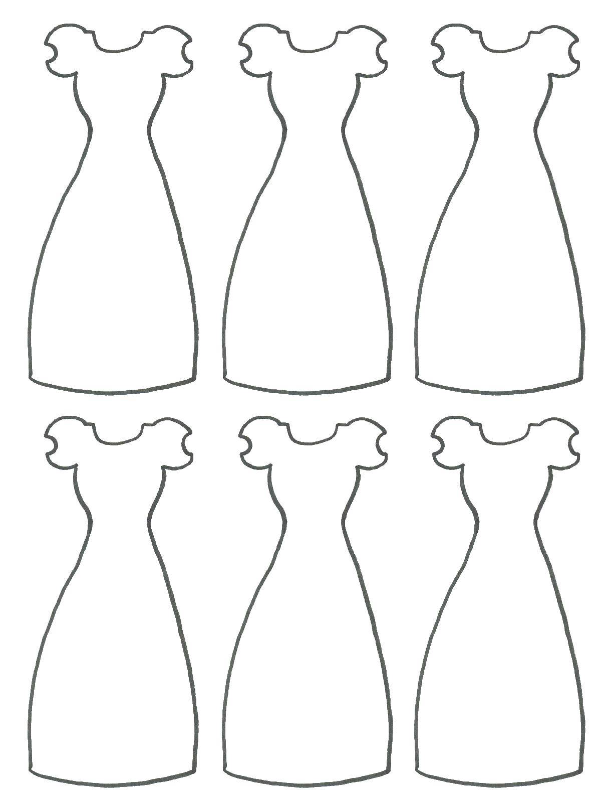 Coloring Different color for each dress. Category Dress. Tags:  Clothing, dress.