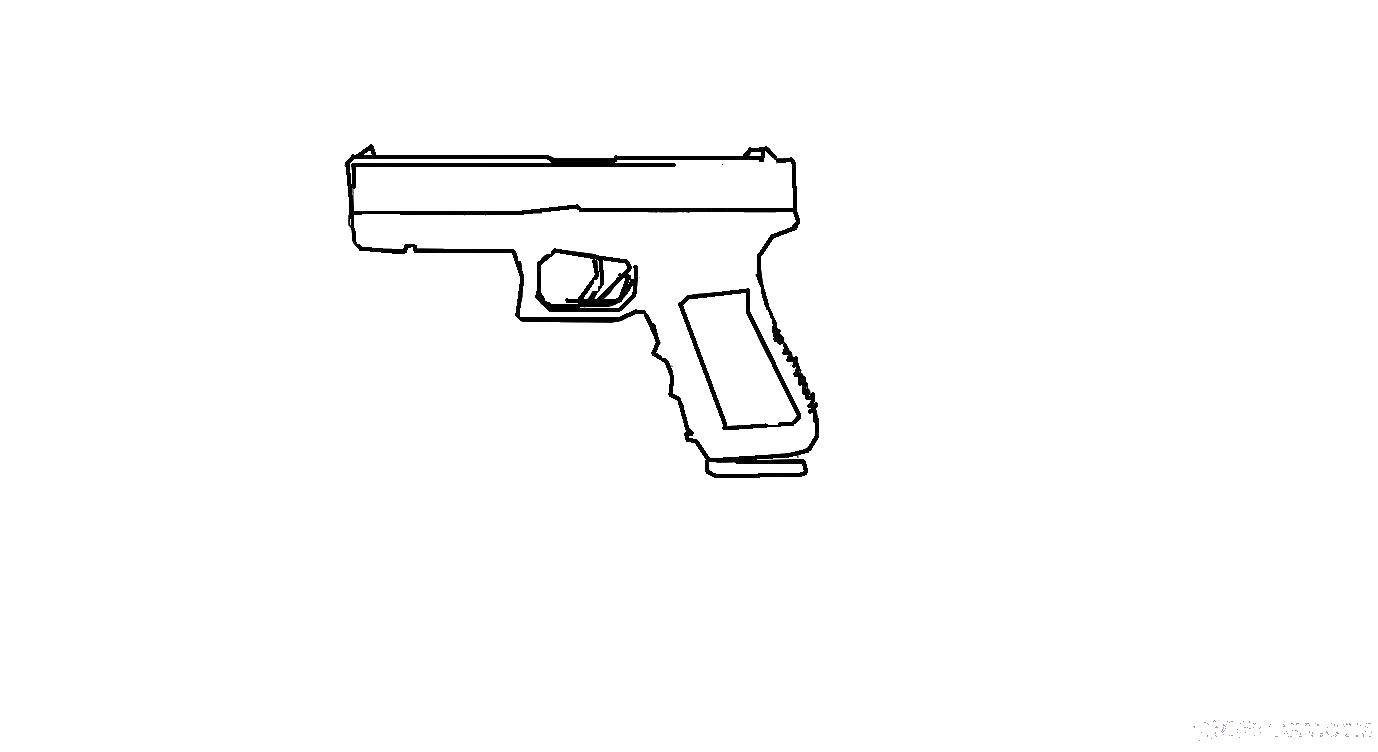 Название: Раскраска Револьвер. Категория: оружие. Теги: Оружие.