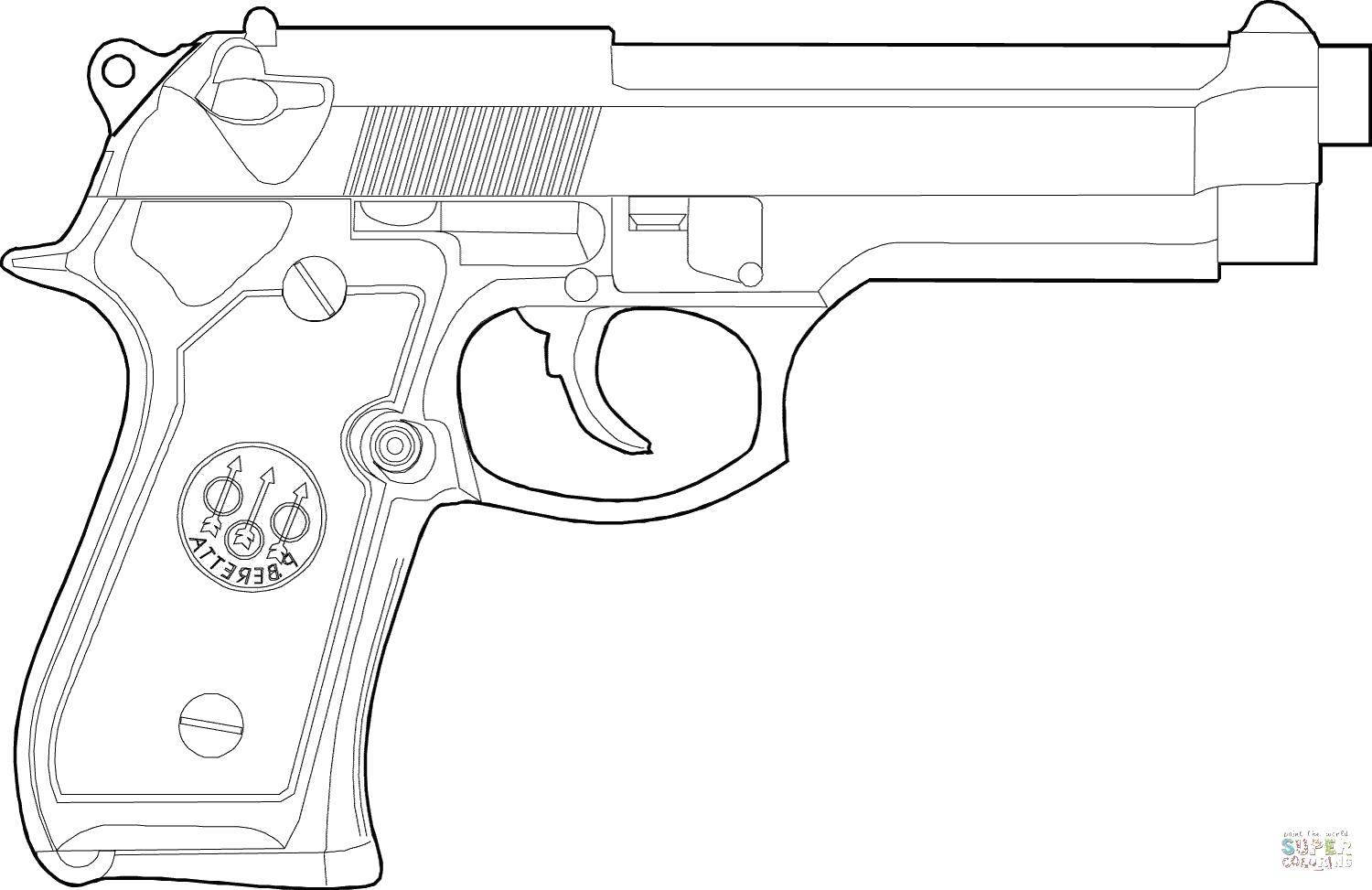 Coloring Revolver. Category weapons. Tags:  Weapons.