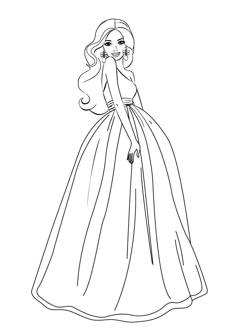 Coloring Gorgeous dress. Category Dress. Tags:  Clothing, dress.