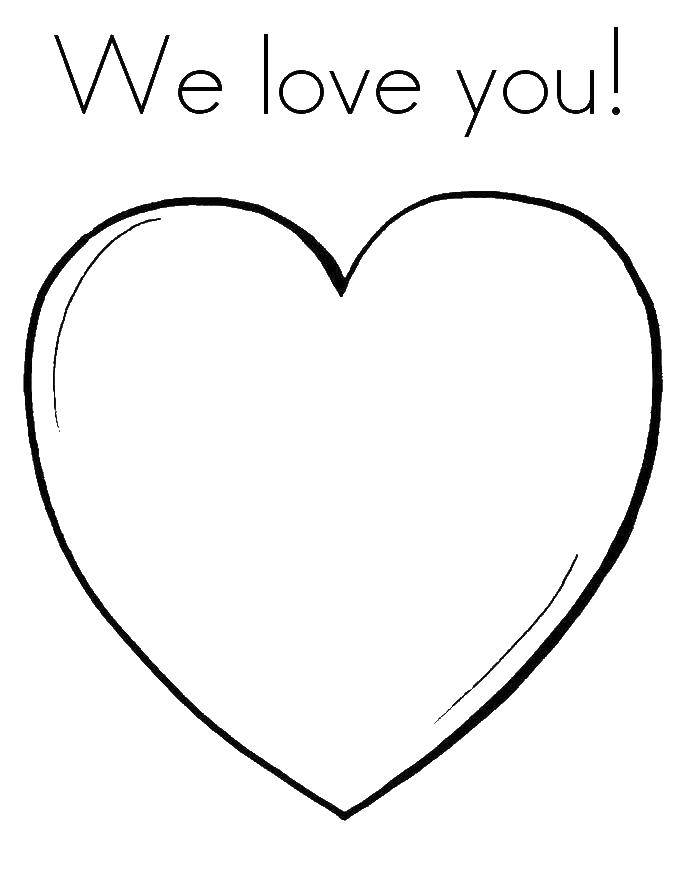 Coloring Heart. Category I love you. Tags:  Heart.