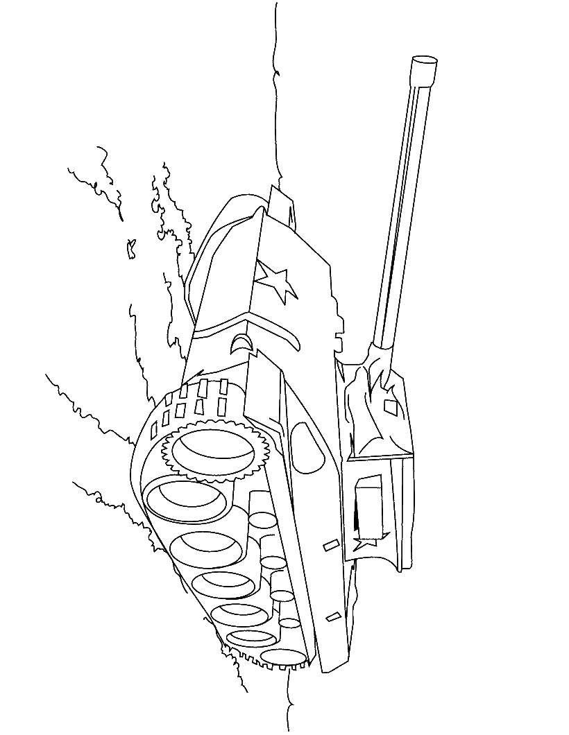 Coloring Tank. Category military coloring pages. Tags:  Tank.