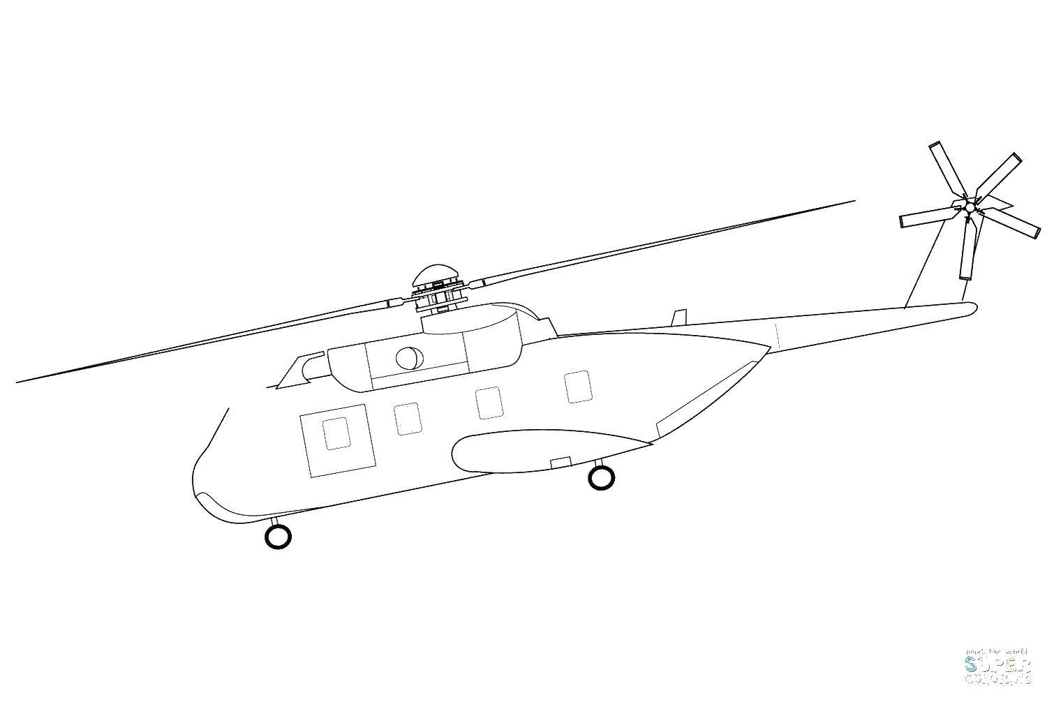 Название: Раскраска Вертолет. Категория: Вертолеты. Теги: вертолет.