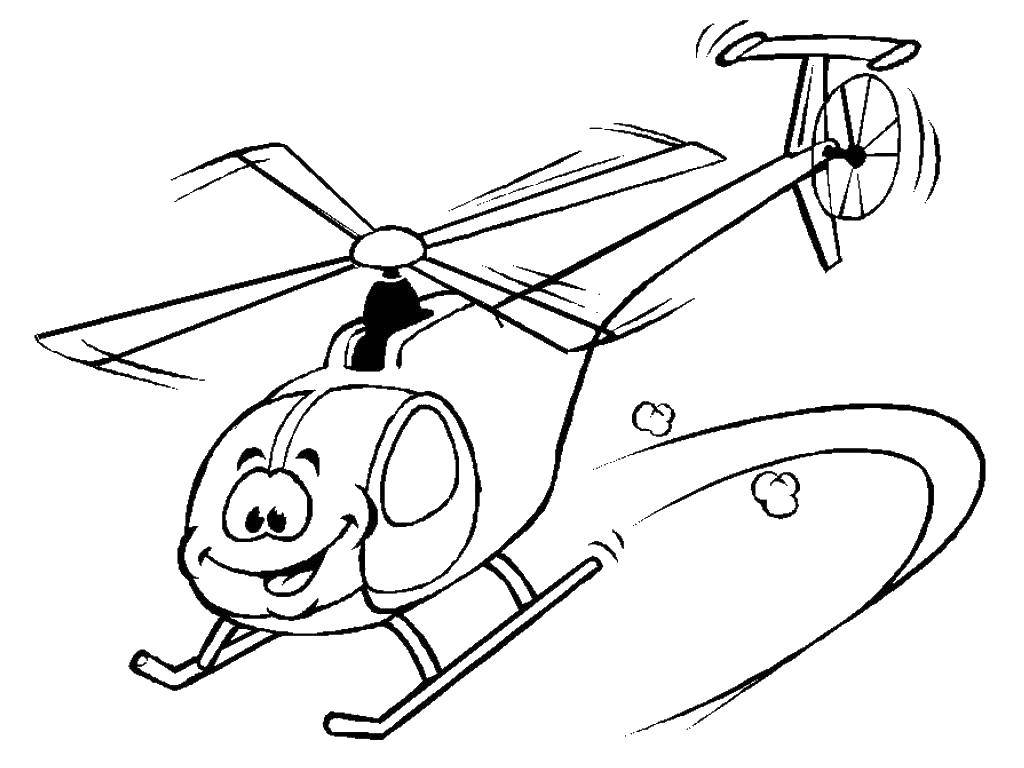 Название: Раскраска Вертолётик. Категория: Вертолеты. Теги: Вертолёт.