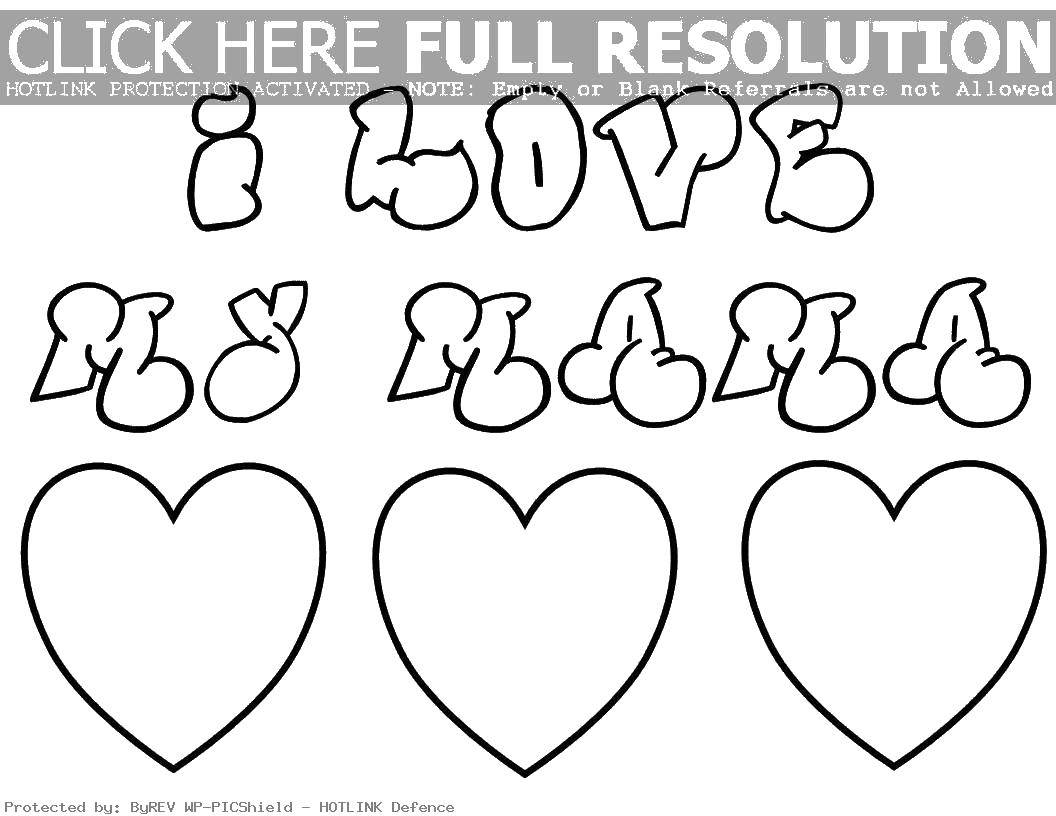 Coloring I love my mom. Category I love you. Tags:  I love my mom.