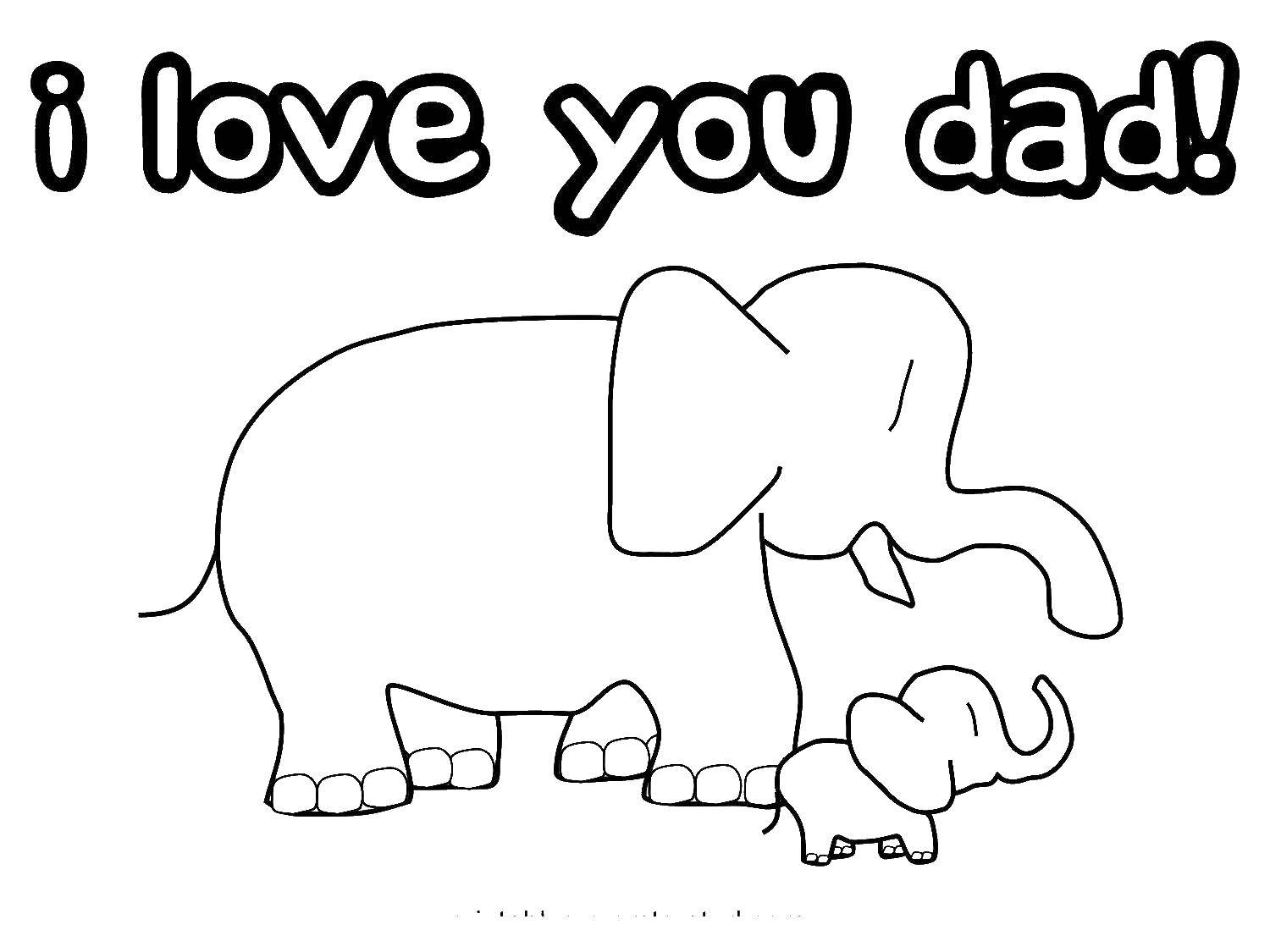 Coloring I love you, dad!. Category I love you. Tags:  Recognition, love.