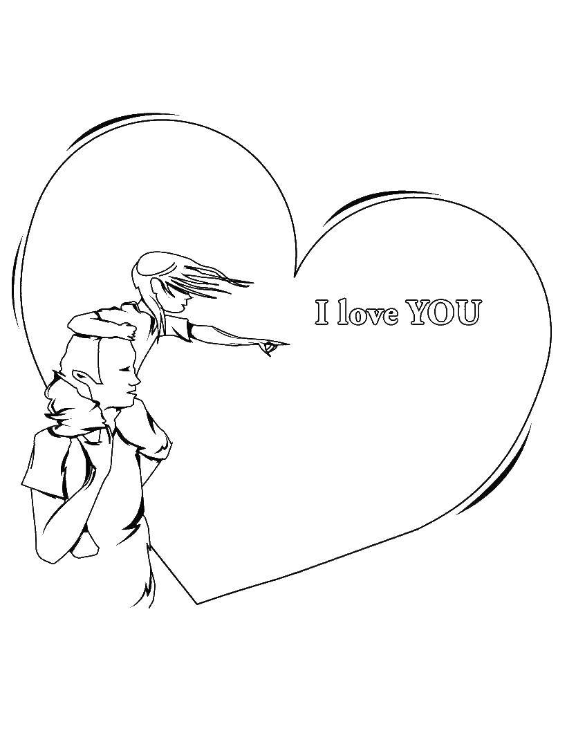 Coloring I love you!. Category I love you. Tags:  Recognition, love.