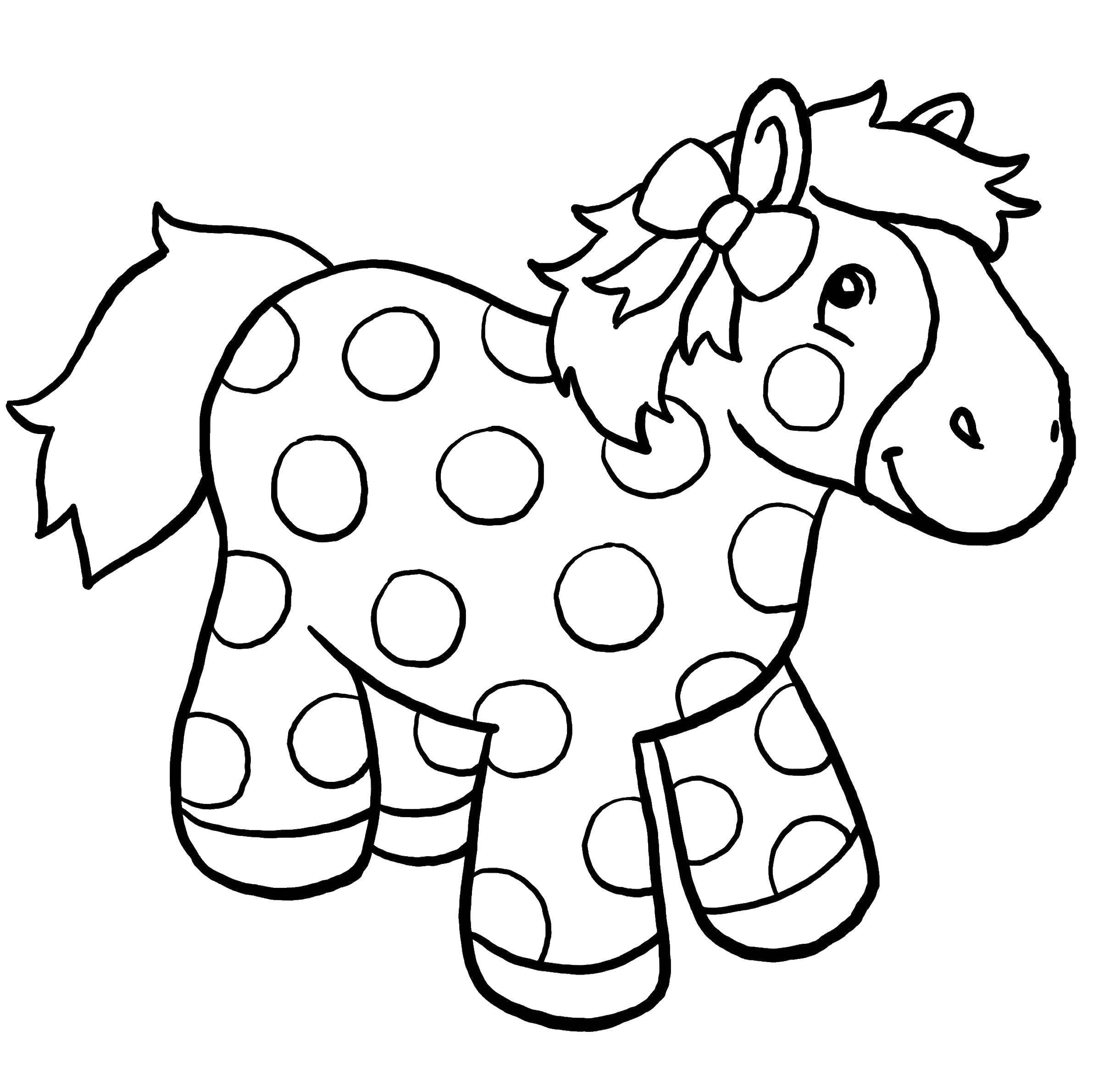 Coloring Horse speckled. Category toy. Tags:  Toy, horse.