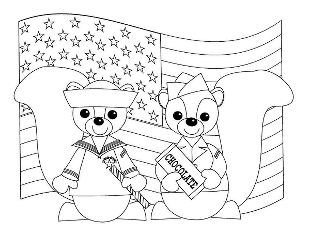 Coloring Bears about the us flag. Category Flags. Tags:  Flag.