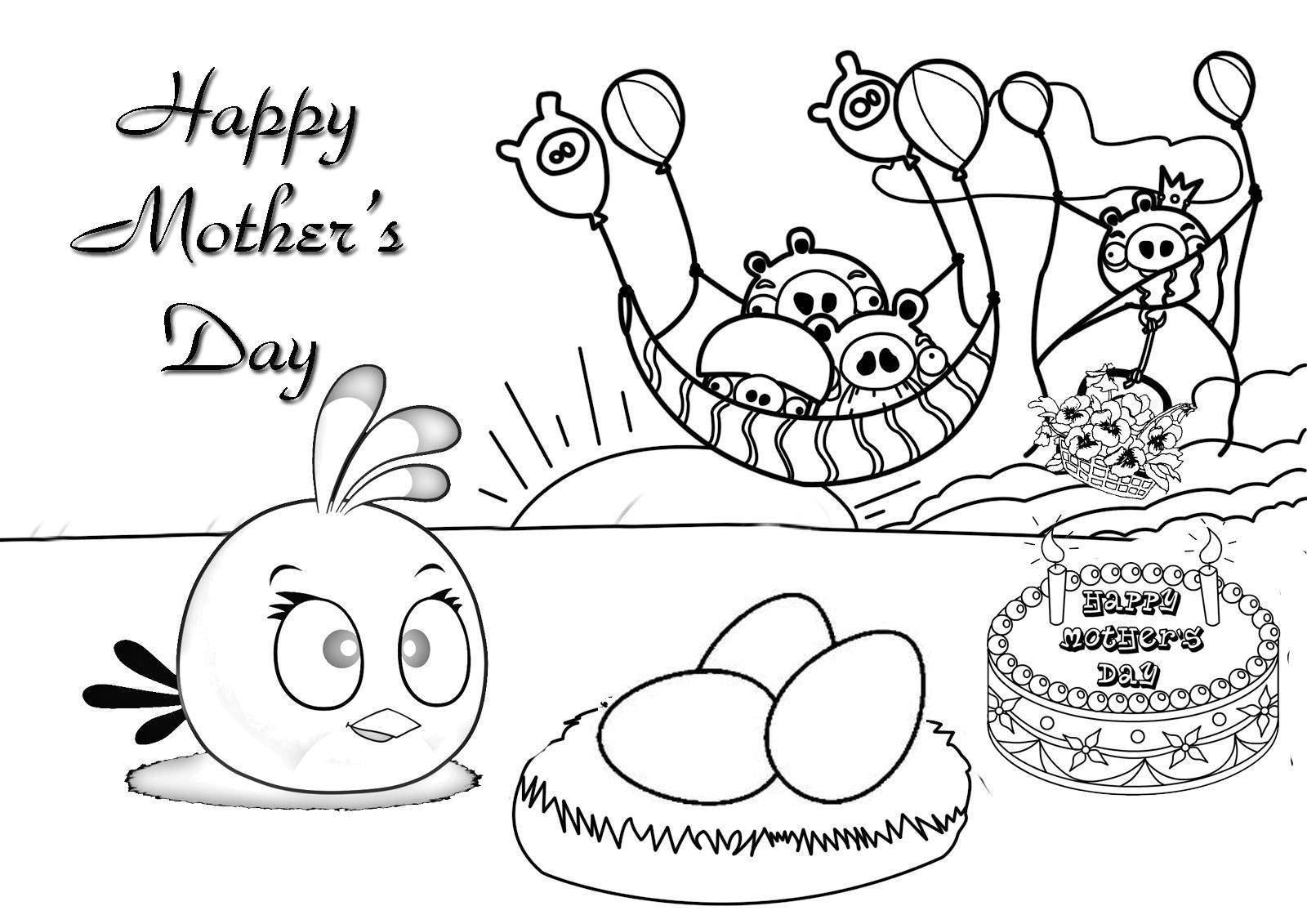Название: Раскраска Счастливого дня матери. Категория: поздравление. Теги: Поздравление, День Матери.