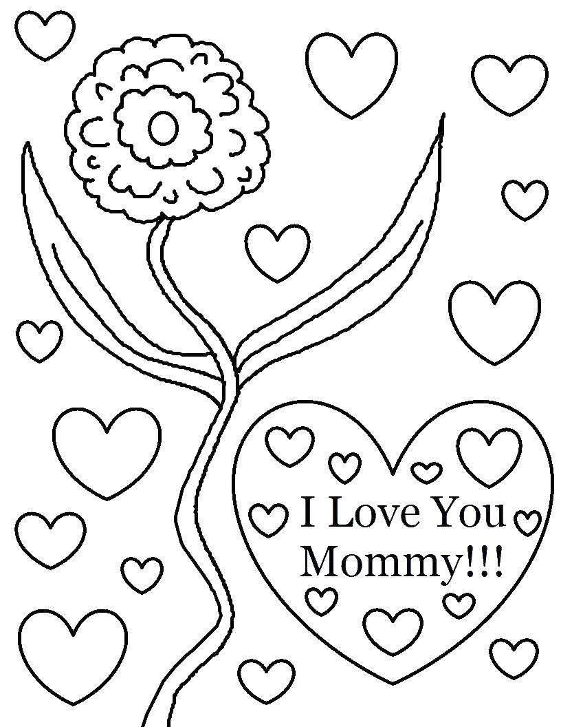 Coloring I love you, mom!. Category I love you. Tags:  Recognition, love, heart.