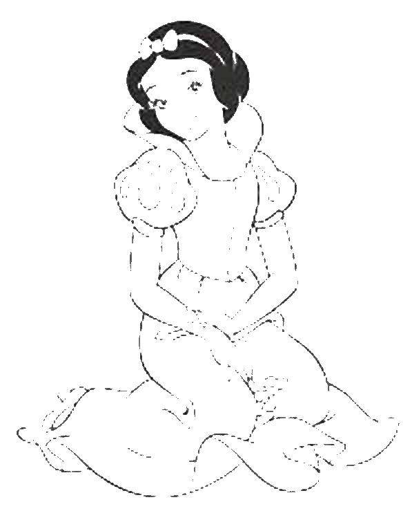 Coloring Snow white. Category cartoons. Tags:  Snow white.