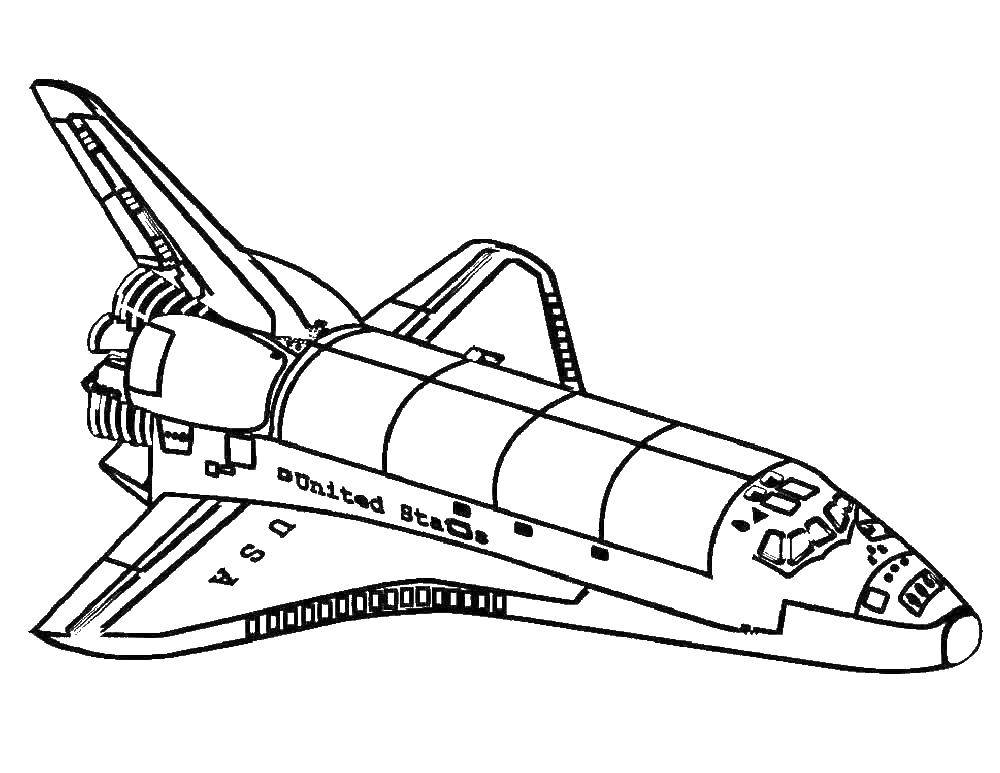 Coloring Rocket. Category space. Tags:  rocket, space.