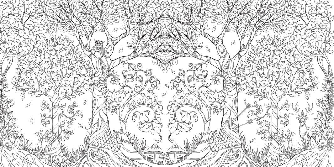 Coloring Patterned forest. Category patterns. Tags:  Patterns, ethnic.