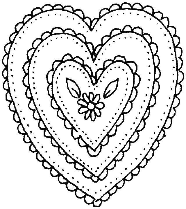 Coloring Patterned heart. Category I love you. Tags:  Heart, love.