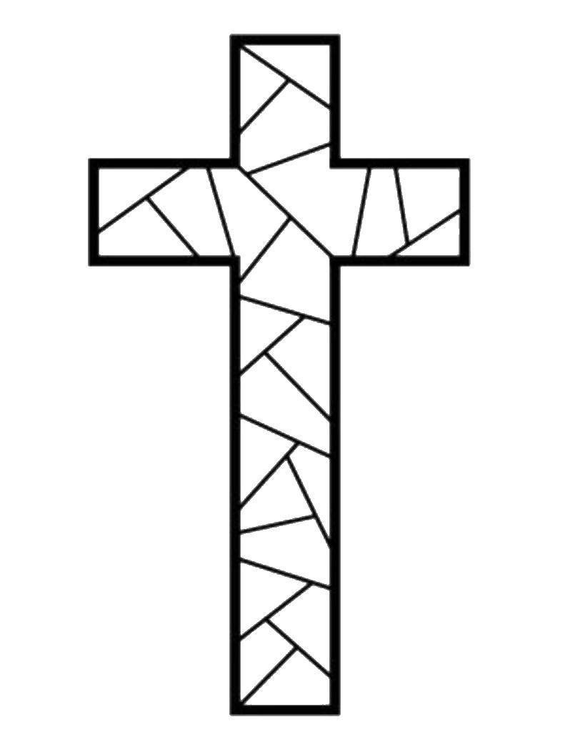 Название: Раскраска Крест. Категория: раскраски крест. Теги: крест.