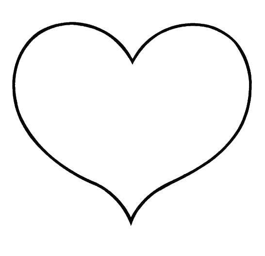 Название: Раскраска Простое сердечо. Категория: Сердечки. Теги: сердце, форма.