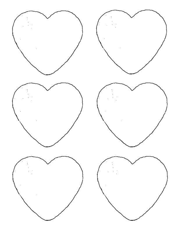 Название: Раскраска Сердца. Категория: Сердечки. Теги: формы, сердца.