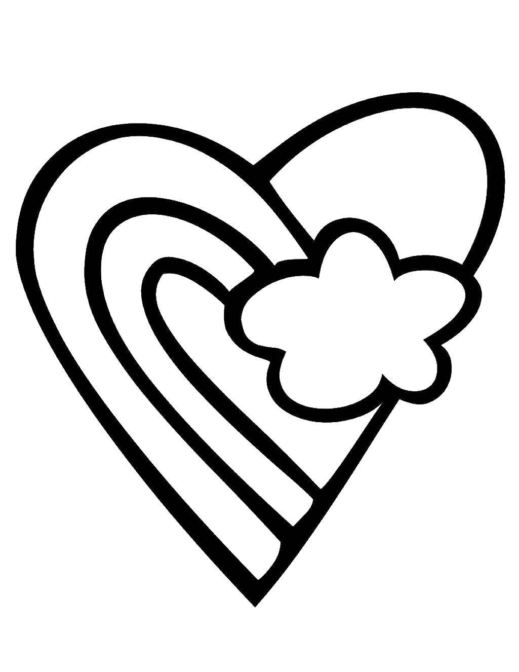 Раскраска эскимо в форме сердца
